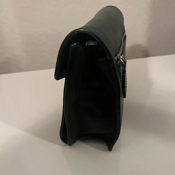 Burberry Dark Green/Black Macken Leather Handbag - Picture 3 of 8